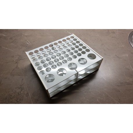 Atypický kombinovaný laboratorní stojánek pro 65 zkumavek AS17603005